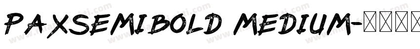 PaxSemiBold Medium字体转换